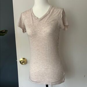 Zenana Outfitters | Women's Size Small Cream V-Neck T-Shirt, Lightweight